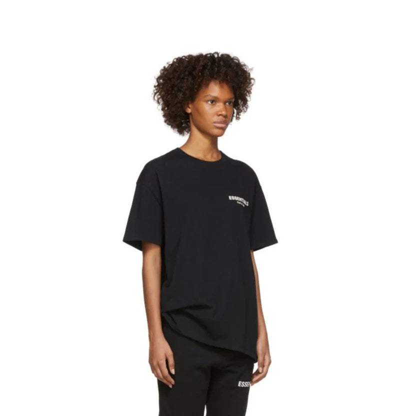T-Shirt Flece Black Essentials